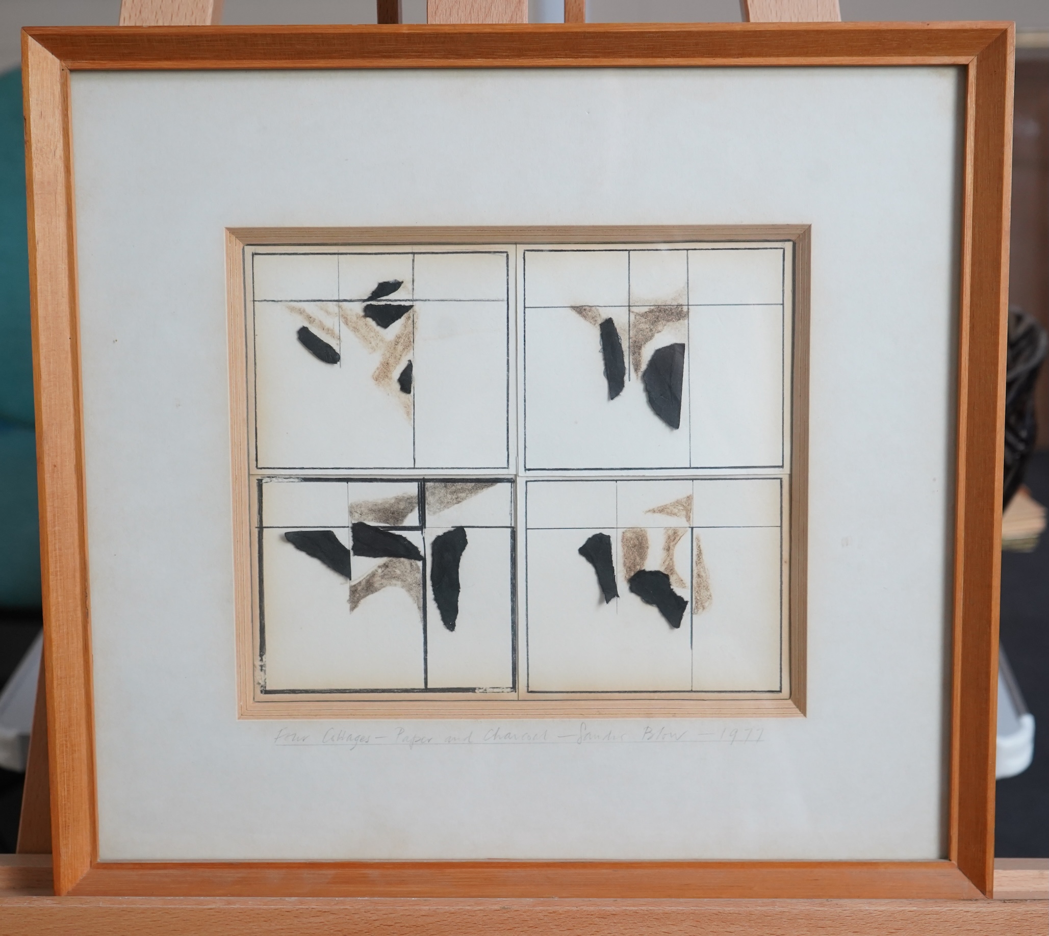 Sandra Blow RA, 1925-2006, 'Four Collages - Paper and Charcoal'